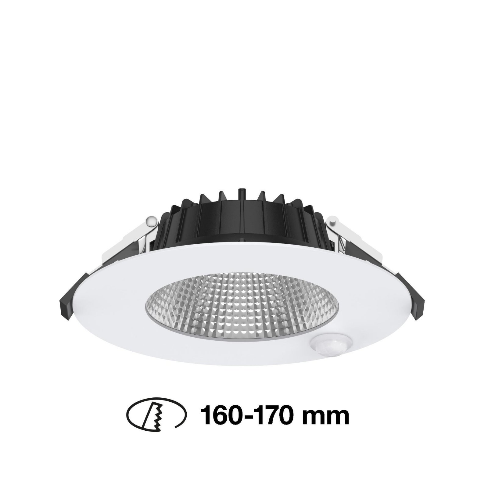 SLC Shift Downlight mit PIR-Sensor, Deckeneinbauleuchte DA 160-170mm