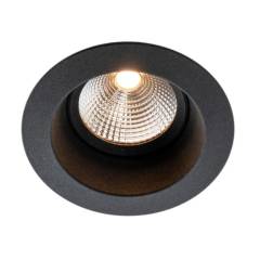Einbauleuchte SLC One Soft R68-83 IP44 36� 8W, Schwarz, 2700K