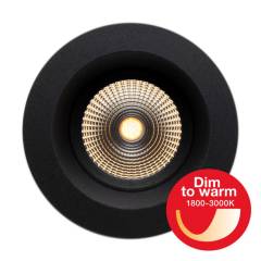 Einbauleuchte SLC One Soft R68-83 IP44 36� 8W, Schwarz, 1800-3000K