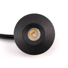 Einbauleuchte SLC miniONE Fixed IP65 45� CRI90 �25, Schwarz, 3000K