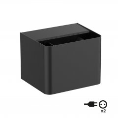 SLC Shadow Au�enwandleuchte IP65 mit Steckdosen, 2700/3000/4000K dimmbar