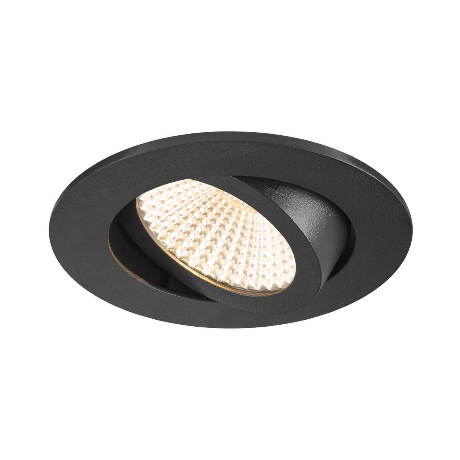SLV Deckeneinbaustrahler New Tria� 68 schwarz 38�, schwenkbar, CRI90, 2700K dim