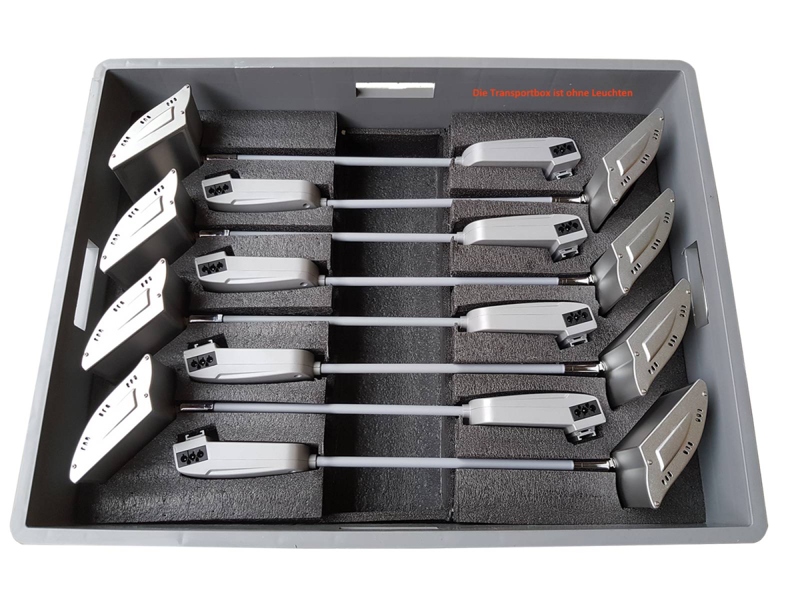 Schaumeinlage f�r Transportbox f�r 8 St�ck NOVI 50 LED Displayleuchten