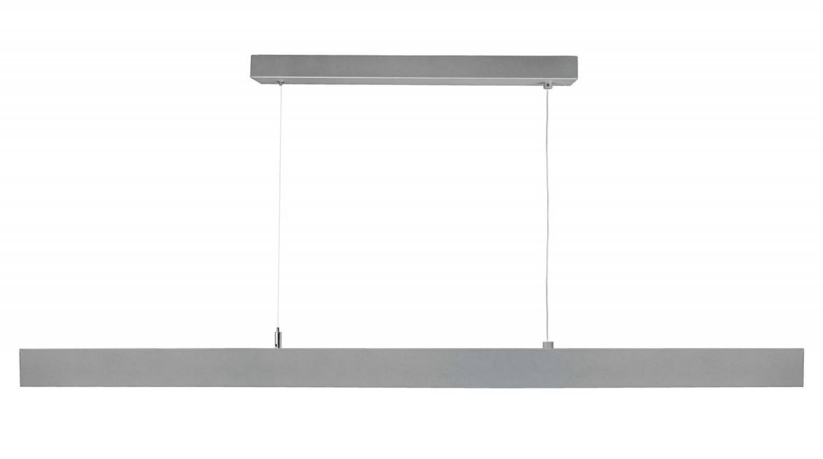 Schlanke Pendelleuchte silber, D Profession Up & Down, 4000K, 230V dimmbar