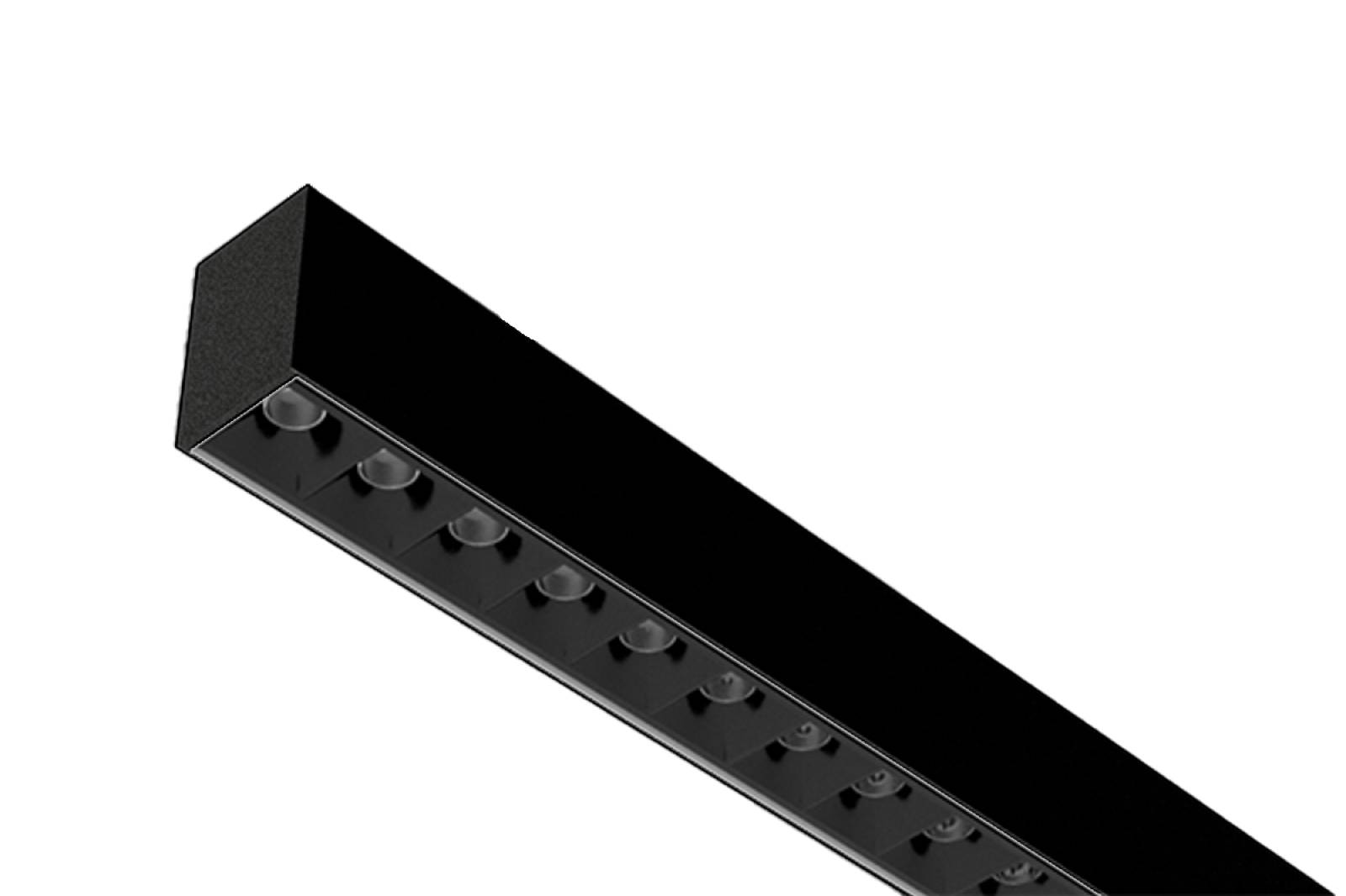 Schlanke S36-line Ceiling LED Deckenanbauleuchte blendfrei 4000K CRI/Ra90 IP40 schwarz in 60cm/130cm