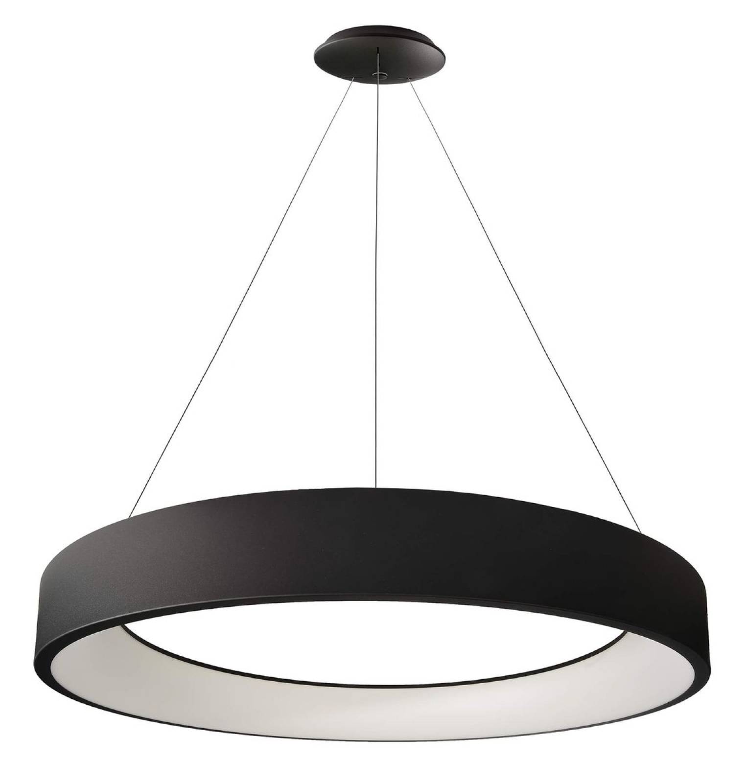 Sculptoris Ring-/Pendelleuchte 800mm, 60W, DIM, 3000/4000K, schwarz