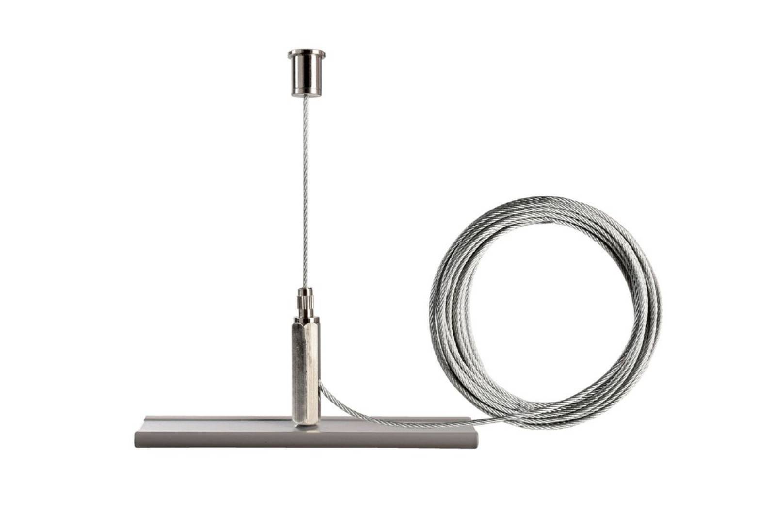 Seilabh�ngungshalter mini, max. 5m f�r 3-Phasen Aufbauschienensystem D Line/DALI, grau