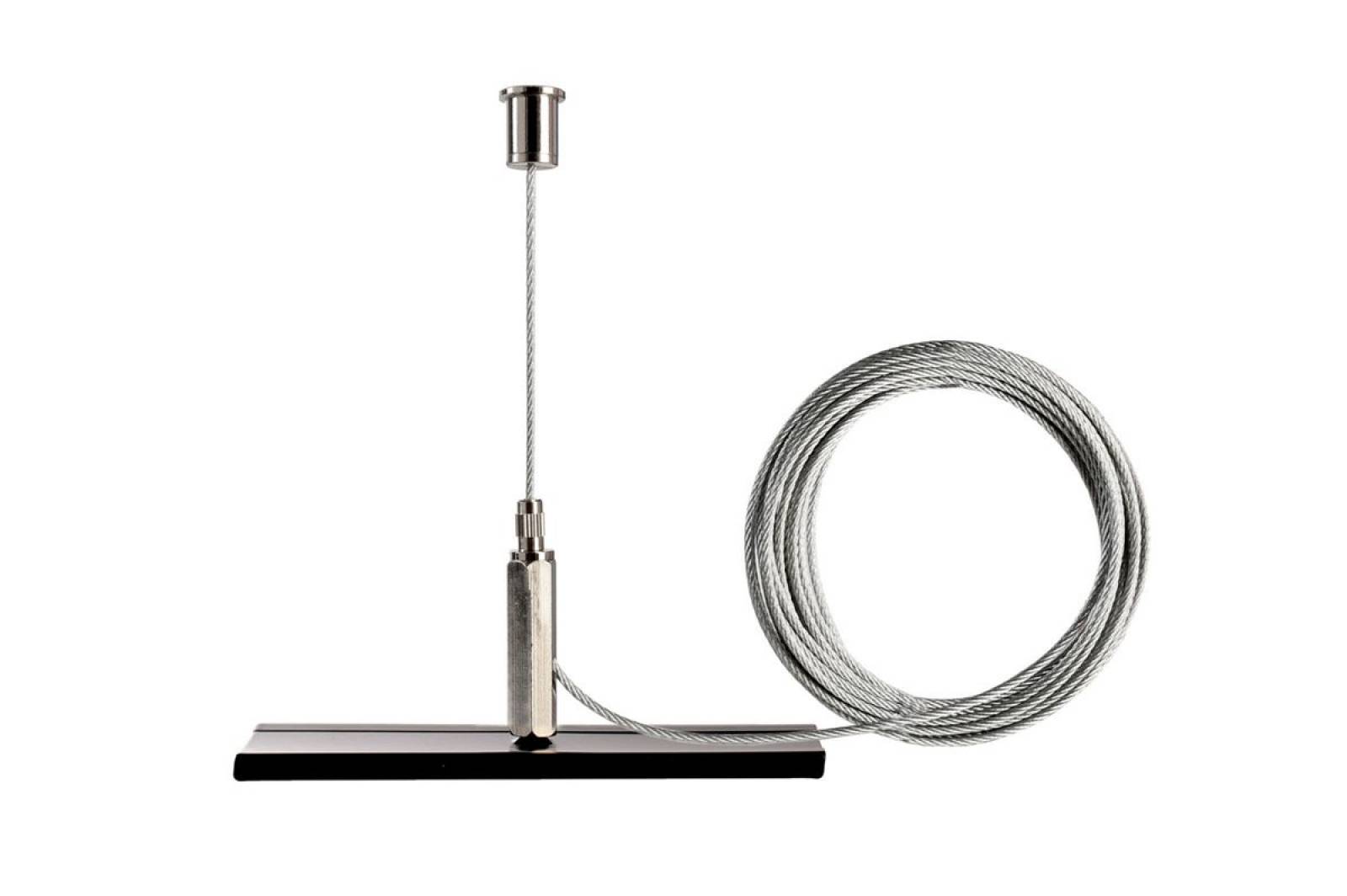 Seilabh�ngungshalter mini, max. 5m f�r 3-Phasen Aufbauschienensystem D Line/DALI, schwarz