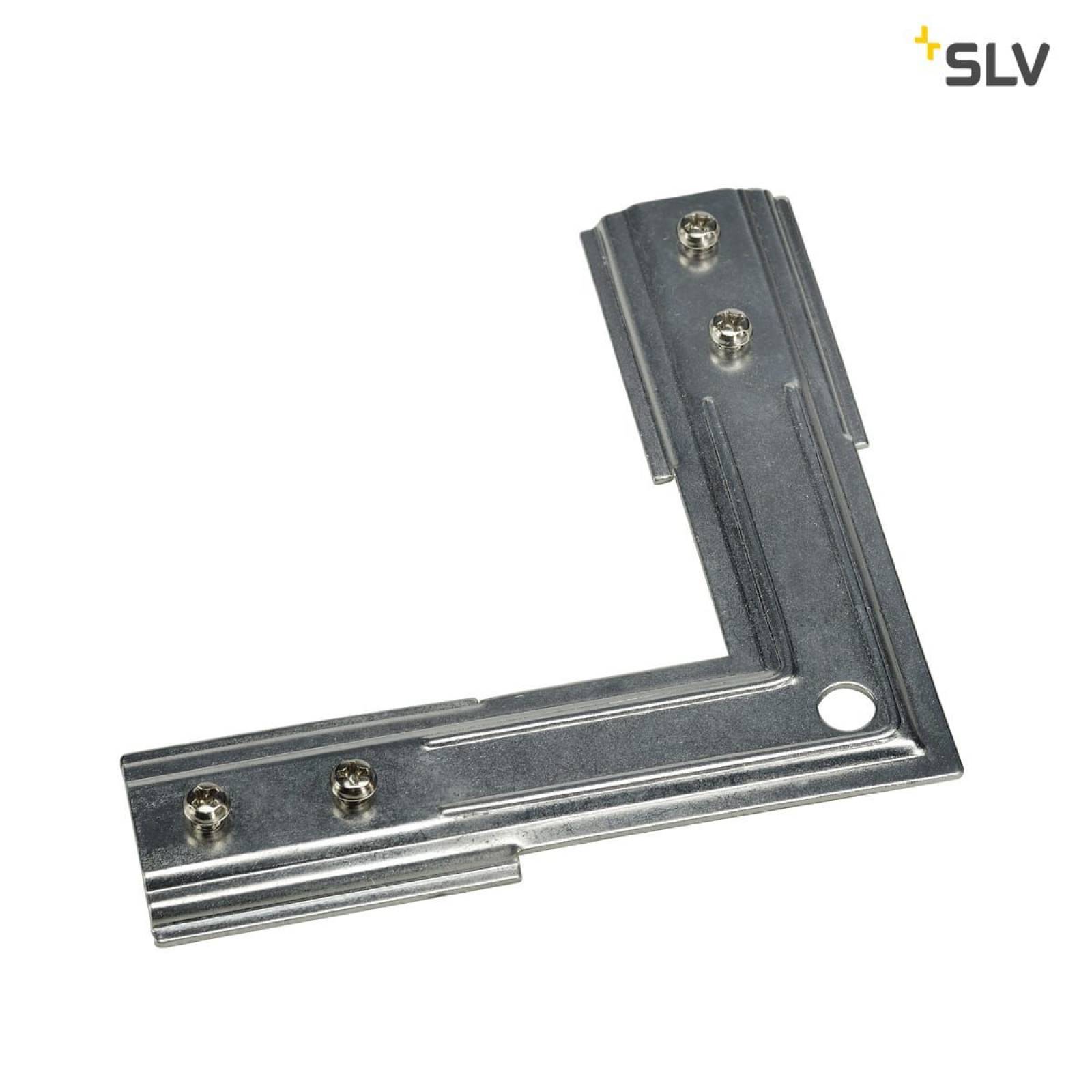 Stabilisator Eckverbinder lang f�r 1-Phasen HV-Stromschiene, nickel matt