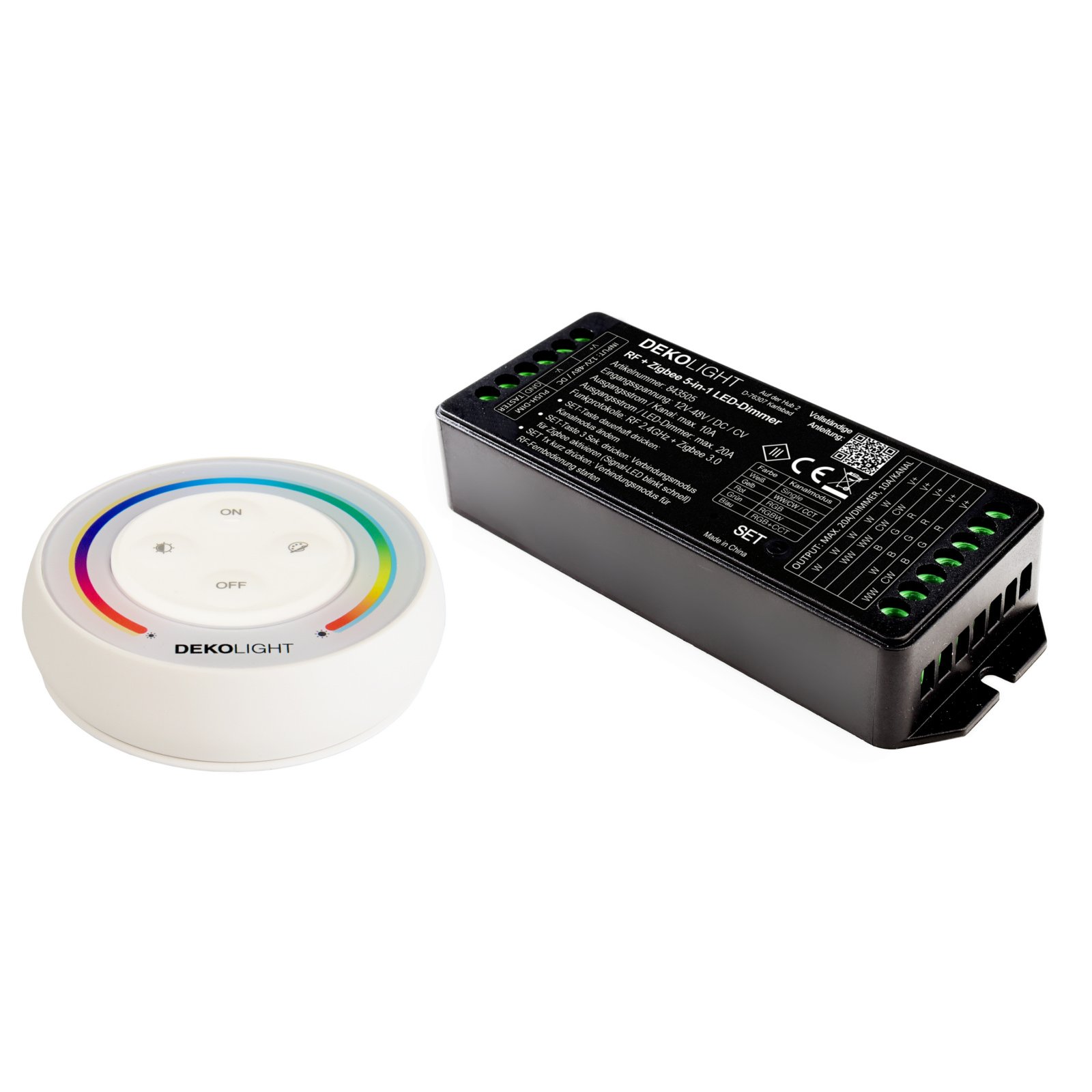 Steuerung RF-smart Starter-Set RGB/W/CCT dimmbar, 12-48V/DC, 20A inkl. Fernb., ZigBee 3.0, Intelli P