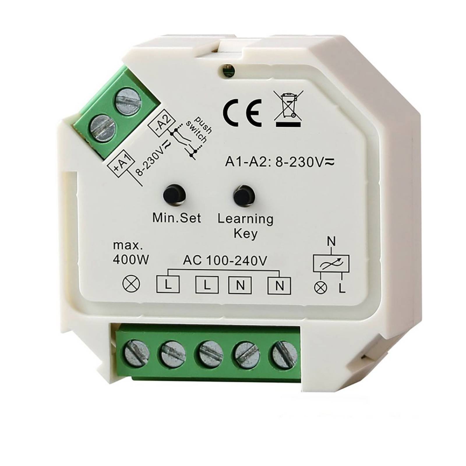 Sys-One Funk-Empf�nger / Push-Dimmer, 400W, 230V