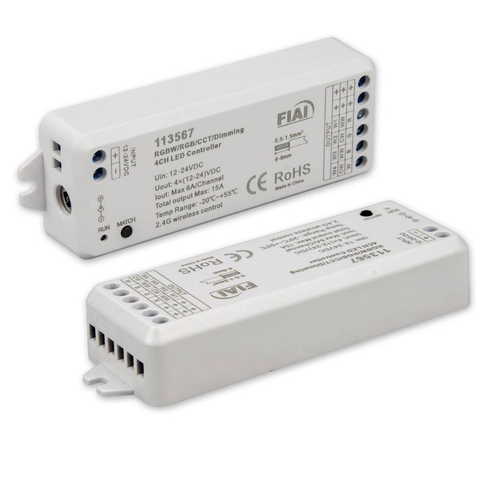 Sys-Pro Funk PWM-Mesh-Dimmer, 1-4 Kanal, 12-24V DC 4x3A