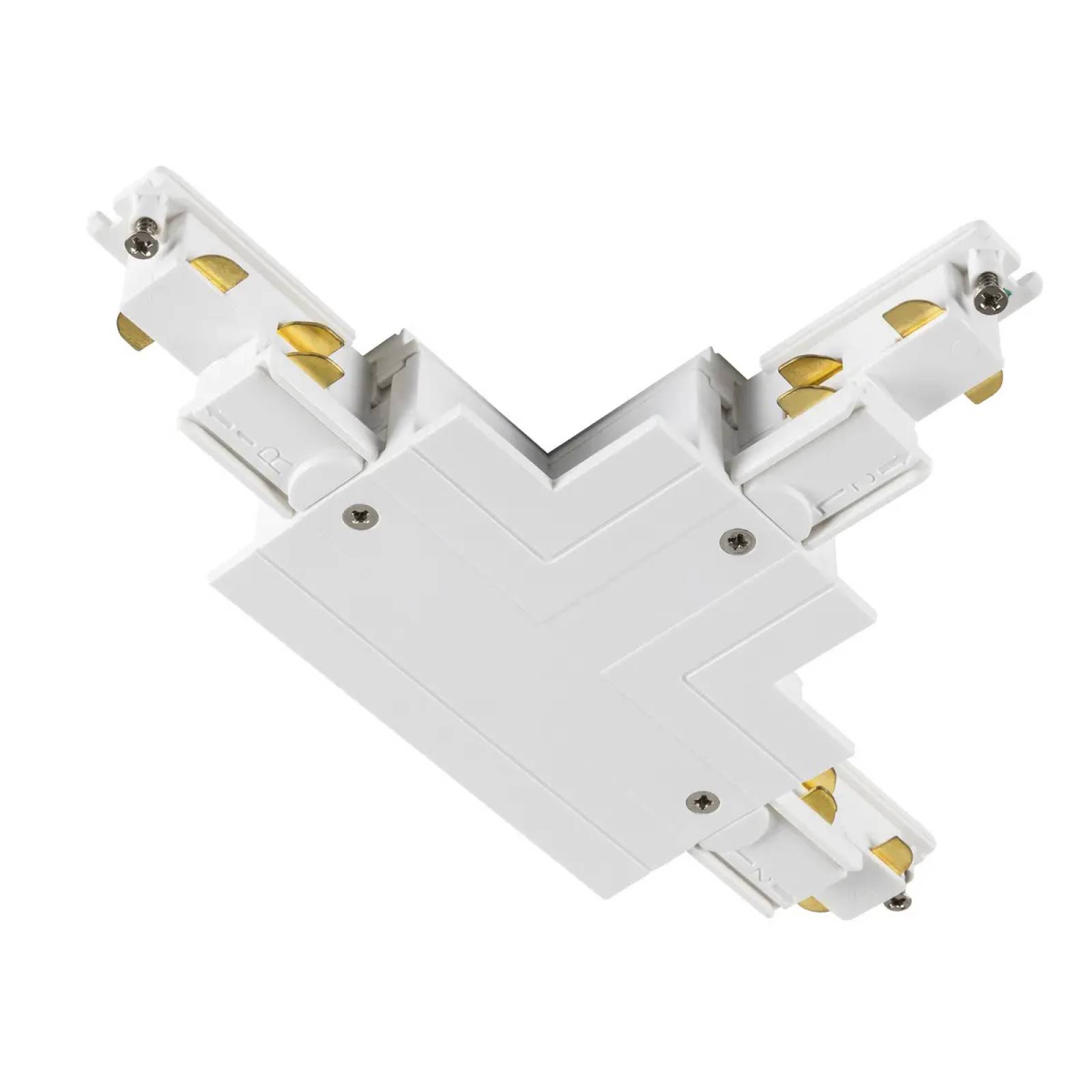 T-Verbinder Erde au�en links S-TRACK DALI 3-Phasen-Einbauschiene, Wei�