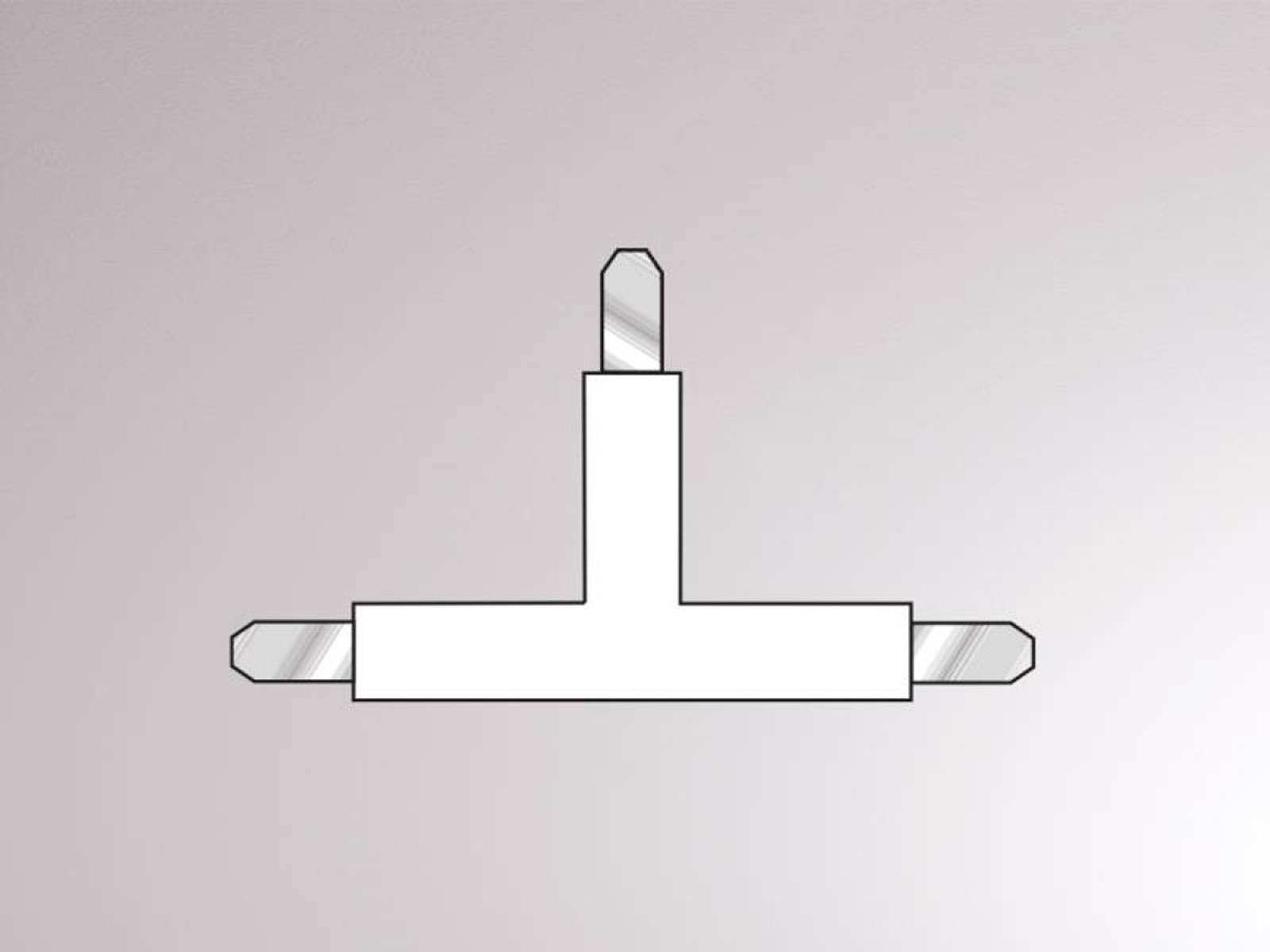 T-Verbinder f�r 2-Phasen-Schiene VOLARE TRACK, Alu eloxiert