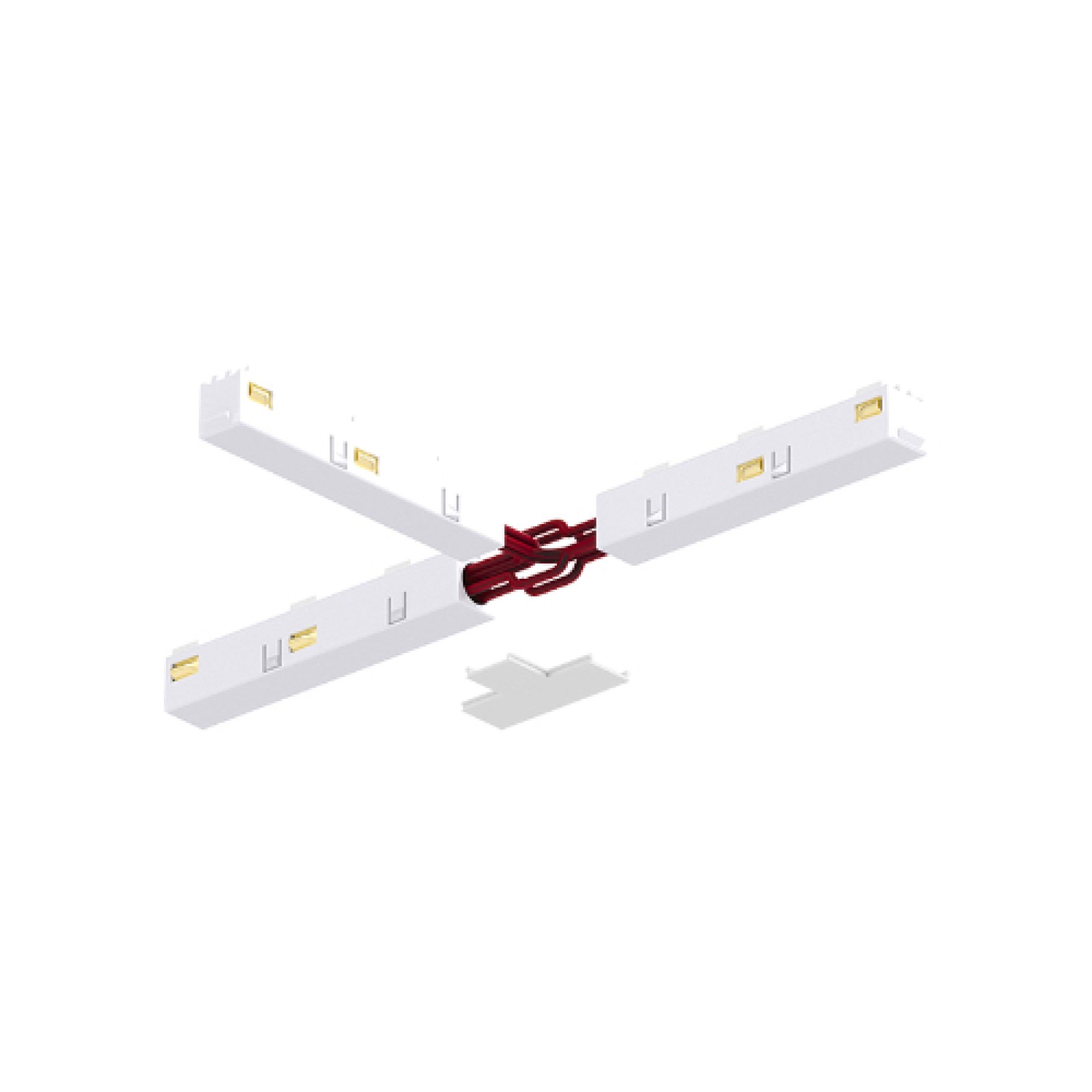 T-Verbinder (polarisiert innen links)�MULTISYSTEM EVO 48V Schienensystem wei�