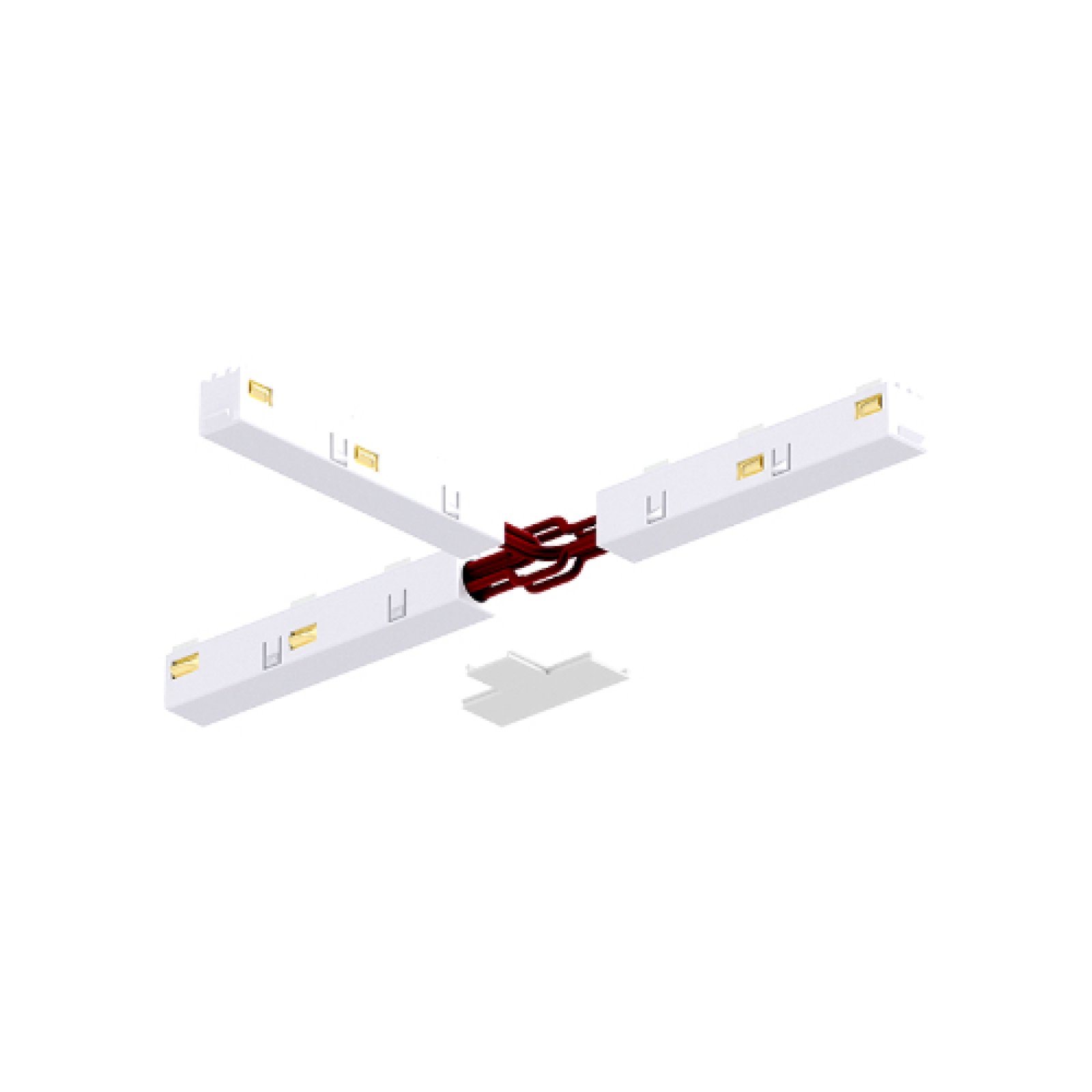 T-Verbinder (polarisiert innen rechts)�MULTISYSTEM EVO 48V Schienensystem wei�