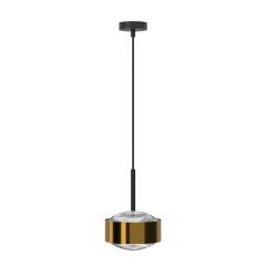 Top Light Puk! 160 Avantgarde Drop Pendelleuchte 2x10W dimmbar, Messing /Schwarz matt