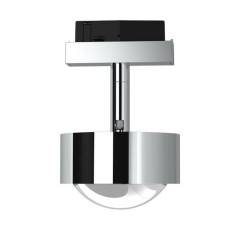 Top Light Puk Turn-Mini Track, 600lm, 2700K, 8W, dreh-schwenkbar, Chrom, Glas