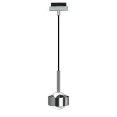 Top Light Puk Drop-Mini Track, 2700K, 2x8W, +1m, Chrom matt, Schwarz, Linse matt