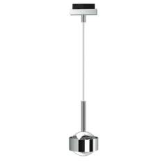 Top Light Puk Drop-Mini Track, 2700K, 2x8W, +2m, Chrom, Wei�, Glas
