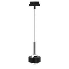 Top Light Puk Drop-Mini Track, 2700K, 2x8W, Schwarz-chrom, Wei�, Glas