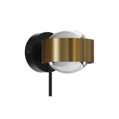 Top Light Puk! 80 Avantgarde Wall Wandleuchte 2x8W dimmbar, Messing /Schwarz matt