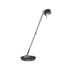 Top Light Puk! 80 Avantgarde Table Tischleuchte 60cm, 2x12W Tastdimmer, Schwarz matt/Chrom