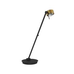 Top Light Puk! 80 Avantgarde Table Tischleuchte 80cm, 2x12W Tastdimmer, Messing /Schwarz matt