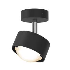 Top Light Puk! 80 Avantgarde Turn Down Deckenleuchte 8W dimmbar, Schwarz matt/Chrom