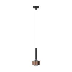 Top Light Puk! 80 Avantgarde Drop Pendelleuchte 2x8W dimmbar, Kupfer /Schwarz matt