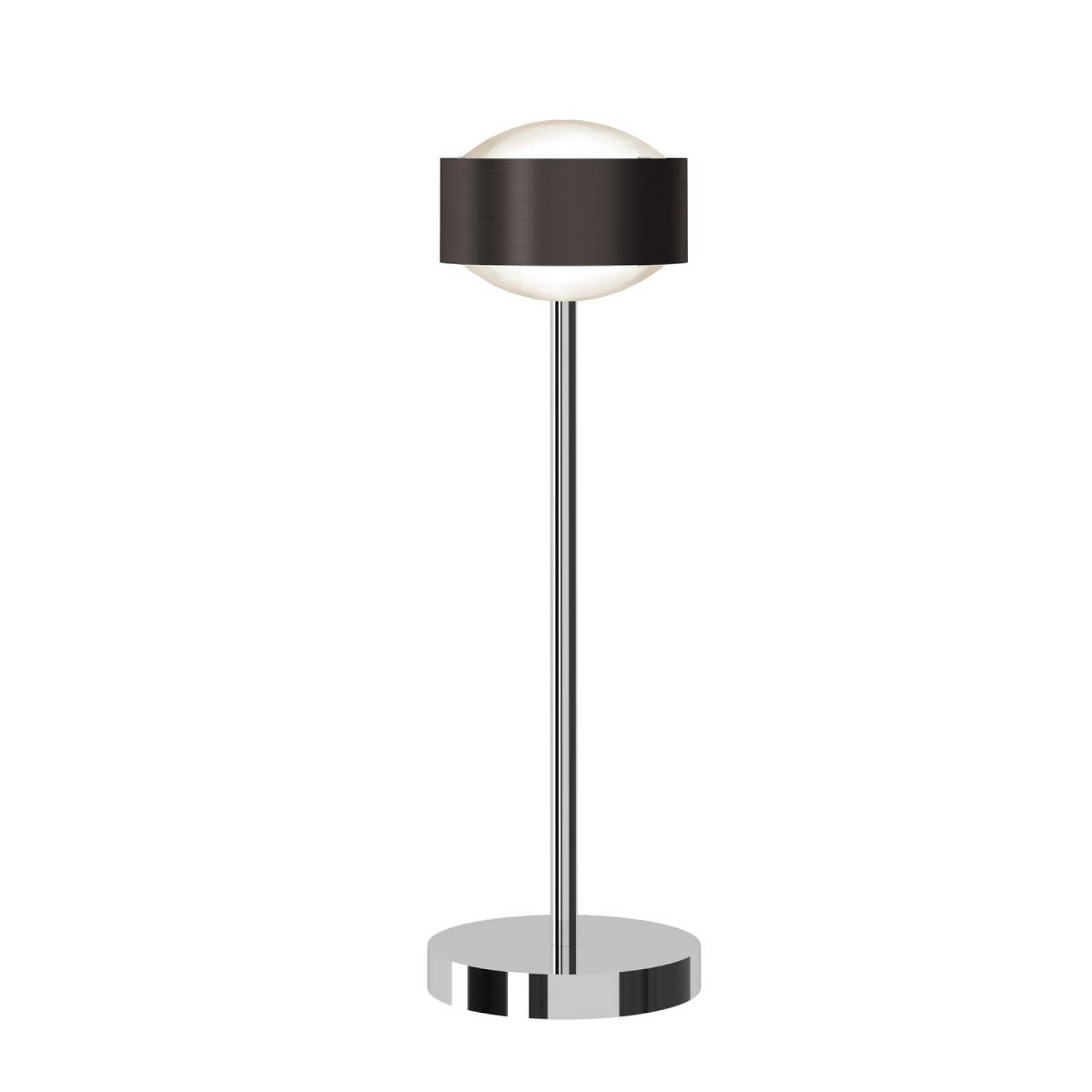 Top Light Puk! 120 Avantgarde Eye Table Tischleuchte 2x12W, Tastdimmer, Black wood/Chrom