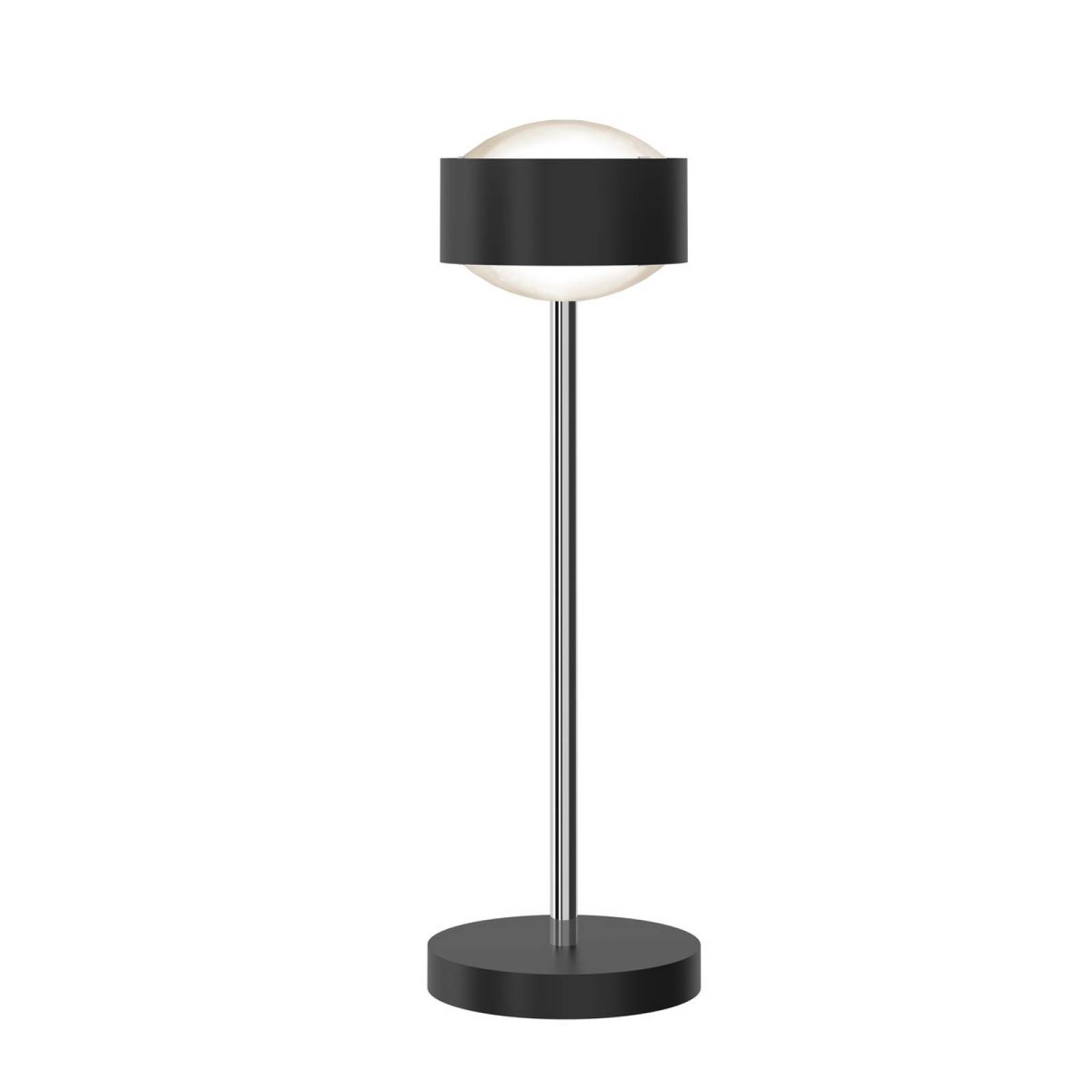 Top Light Puk! 120 Avantgarde Eye Table Tischleuchte 2x12W, Tastdimmer, Schwarz matt/Chrom