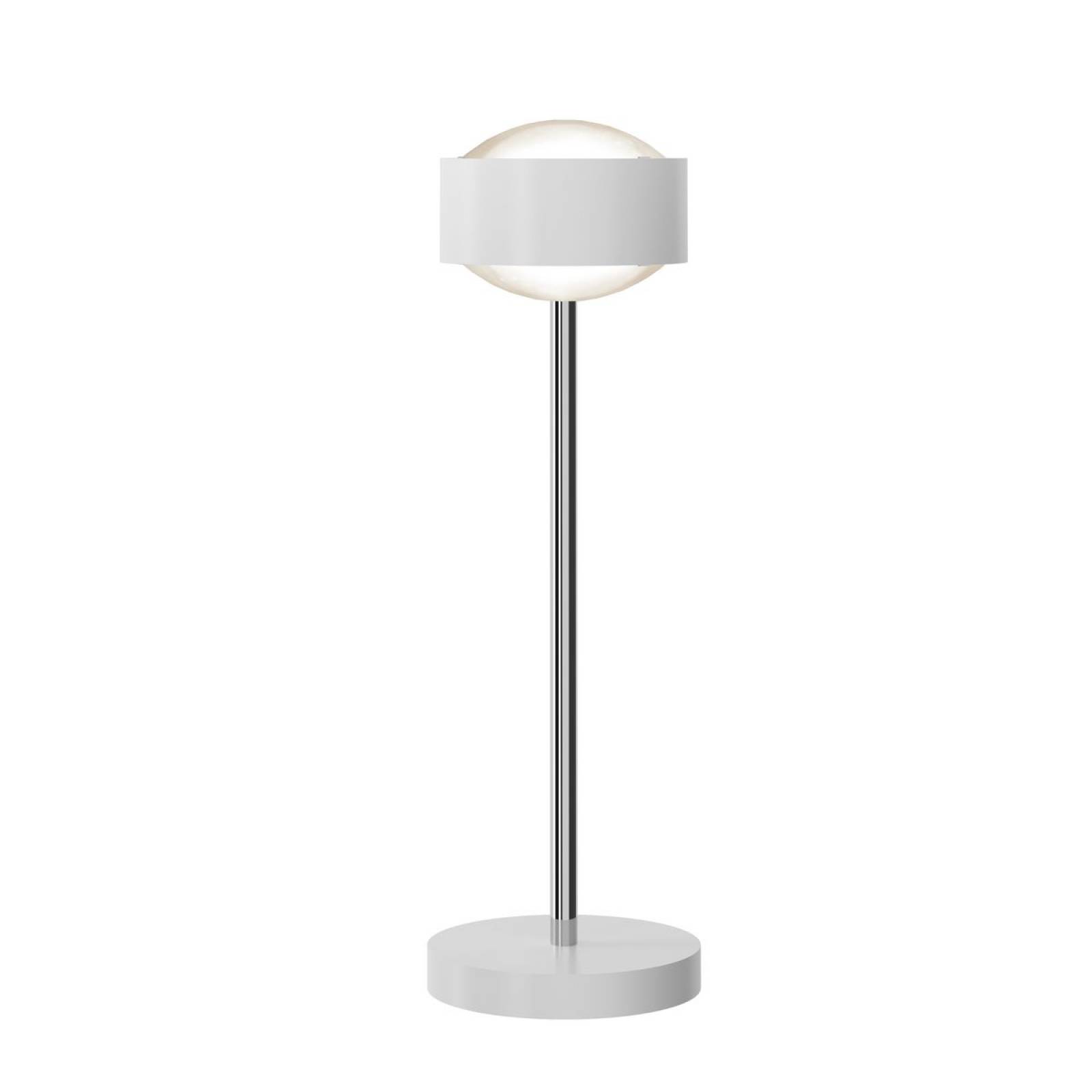 Top Light Puk! 120 Avantgarde Eye Table Tischleuchte 2x12W, Tastdimmer, Wei� matt/Chrom