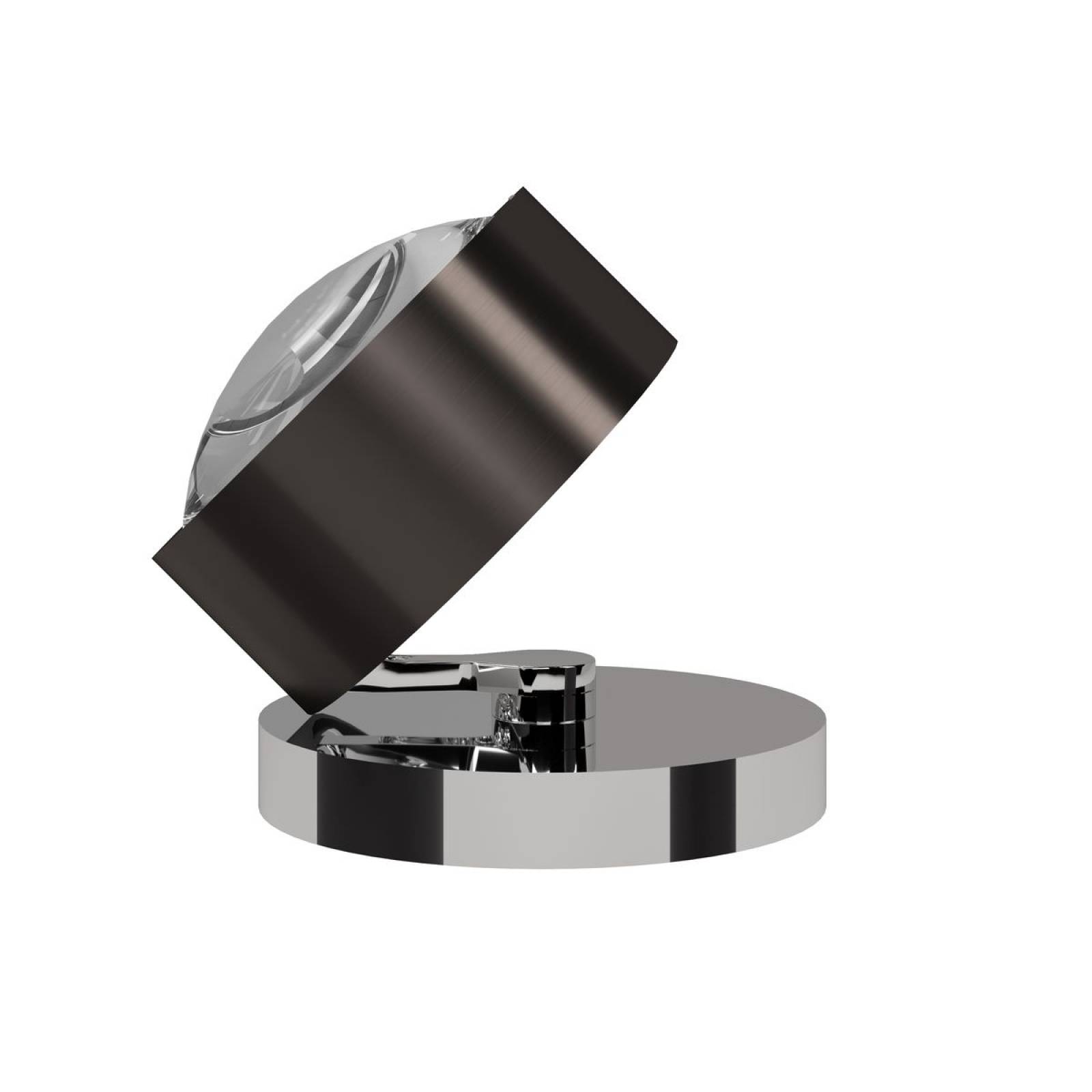 Top Light Puk! 120 Avantgarde Spot Table Tischleuchte 18W, Dimmtaster, Black wood/Chrom