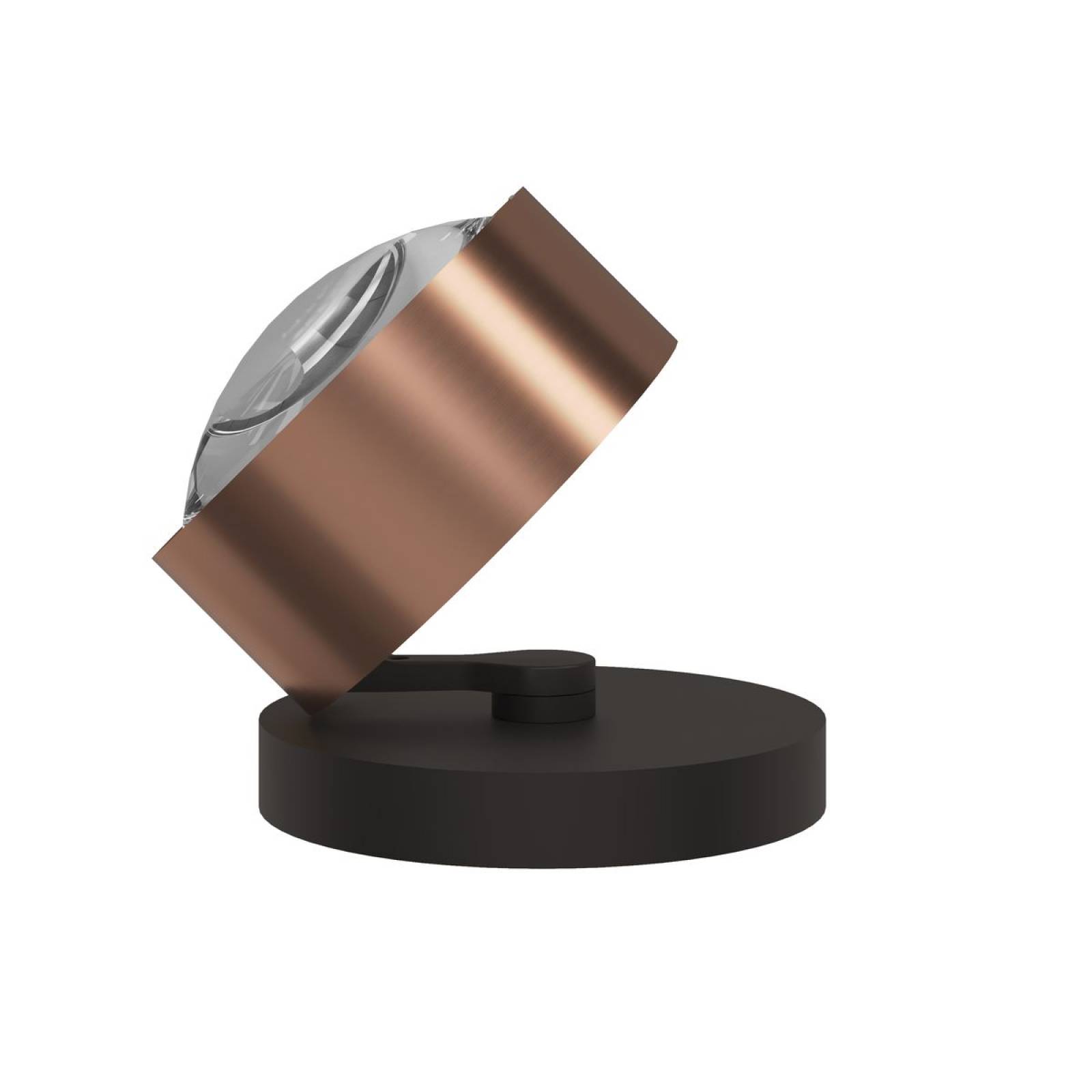 Top Light Puk! 120 Avantgarde Spot Table Tischleuchte 18W, Dimmtaster, Kupfer /Schwarz matt