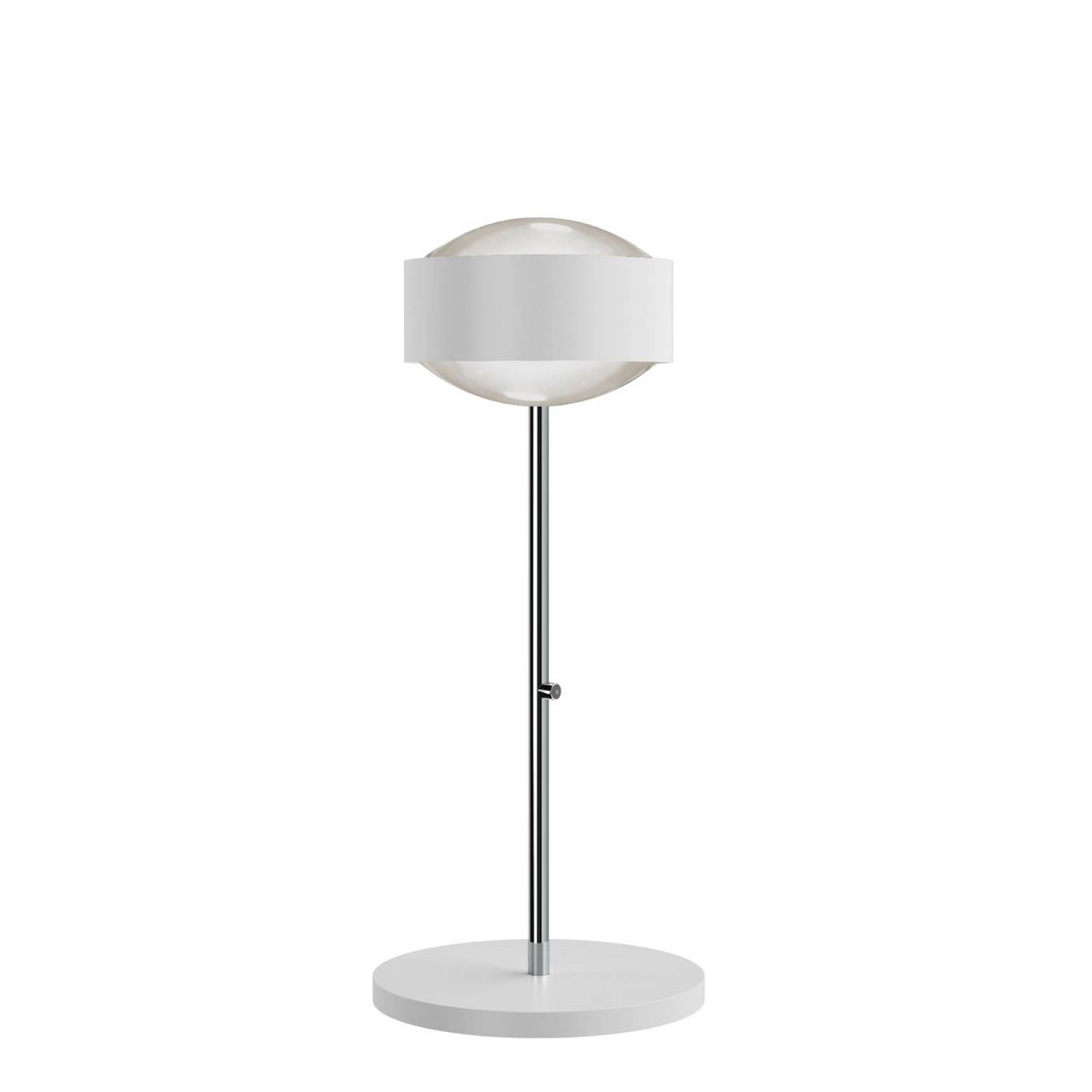 Top Light Puk! 160 Avantgarde Eye Table Tischleuchte 2x12W, Tastdimmer, Wei� matt/Chrom