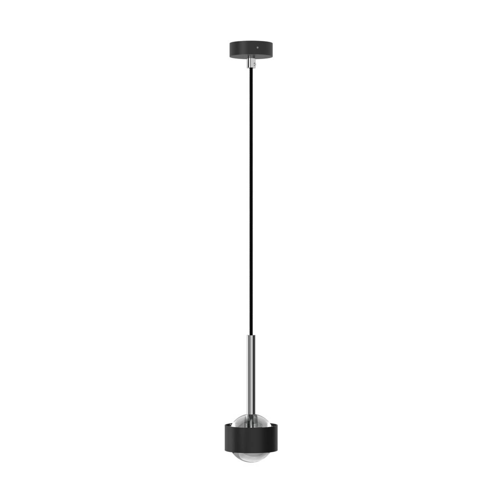 Top Light Puk! 80 Avantgarde Drop Pendelleuchte 2x8W dimmbar, Schwarz matt/Chrom