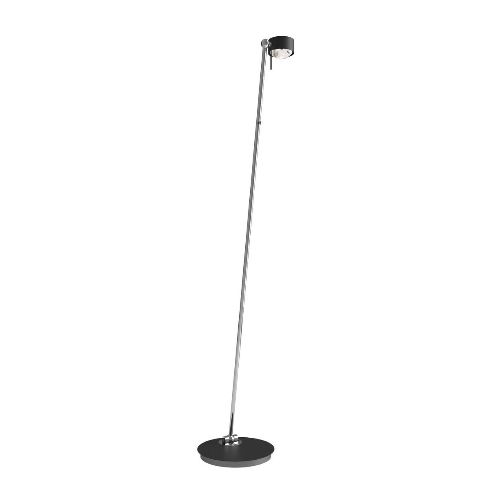 Top Light Puk! 80 Avantgarde Floor Stehleuchte 2x12W, Tastdimmer, Schwarz matt/Chrom