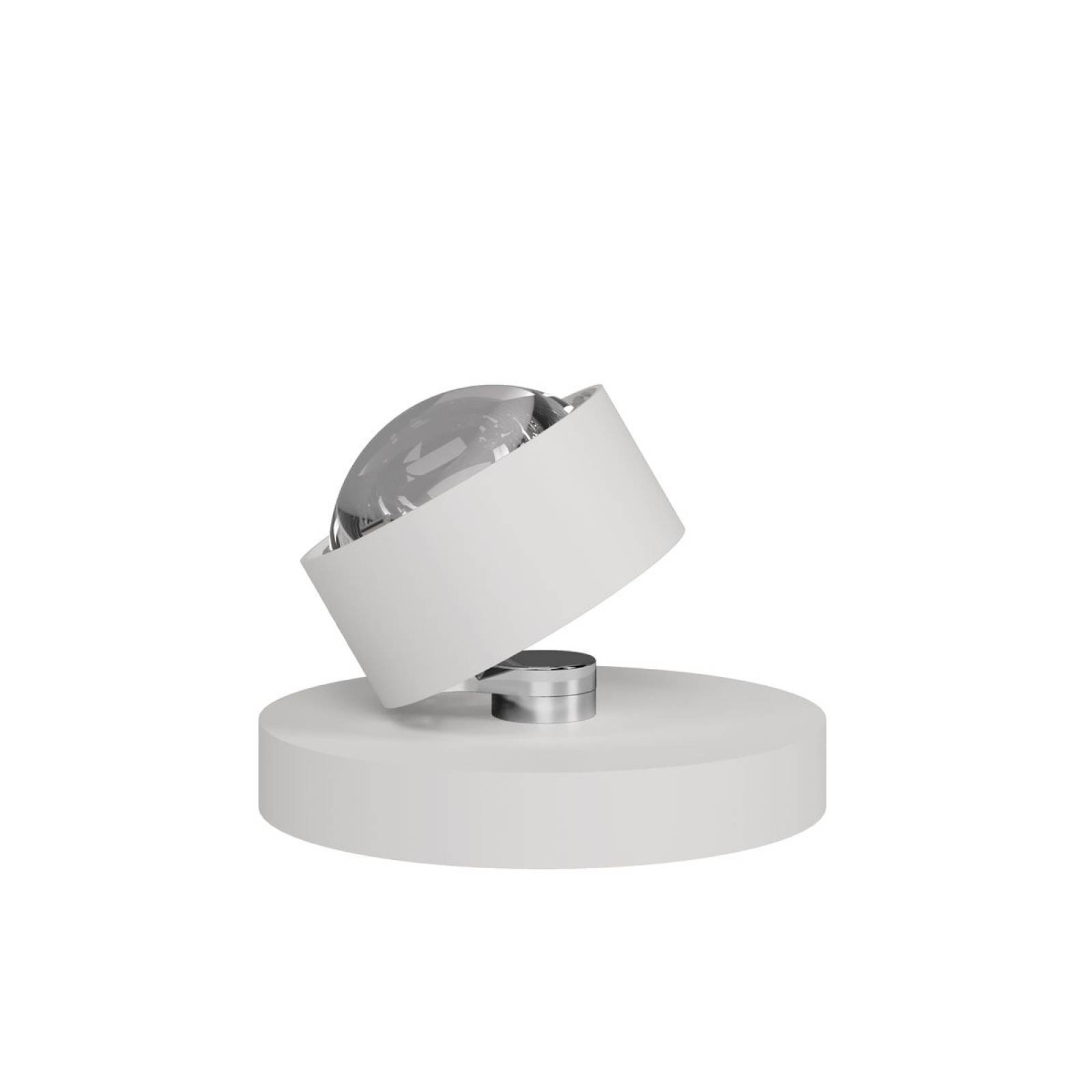Top Light Puk! 80 Avantgarde Spot Table Tischleuchte 18W Dimmtaster, Wei� matt/Chrom