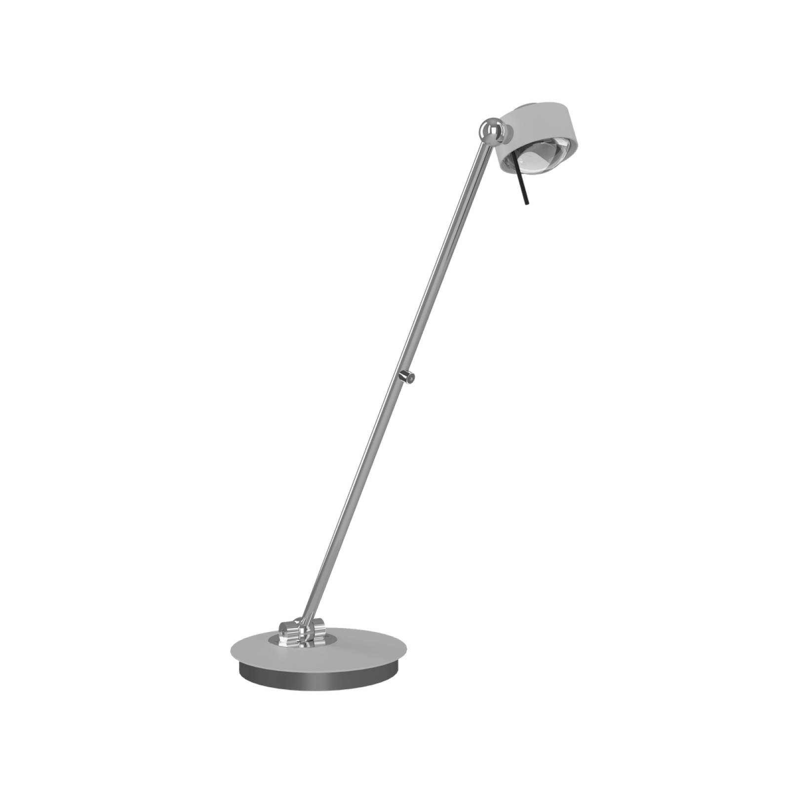 Top Light Puk! 80 Avantgarde Table Tischleuchte 60cm, 2x12W Tastdimmer, Wei� matt/Chrom