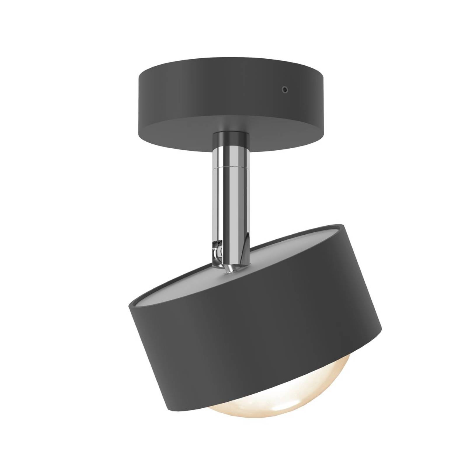 Top Light Puk! 80 Avantgarde Turn Down Deckenleuchte 8W dimmbar, Anthrazit matt/Chrom