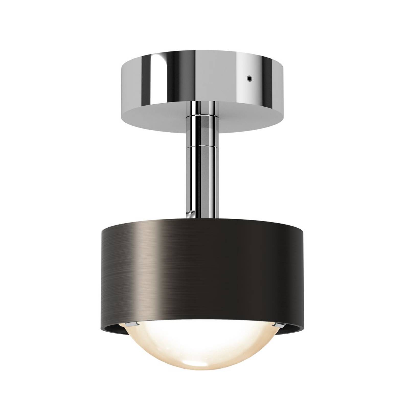 Top Light Puk! 80 Avantgarde Turn Down Deckenleuchte 8W dimmbar, Black wood/Chrom