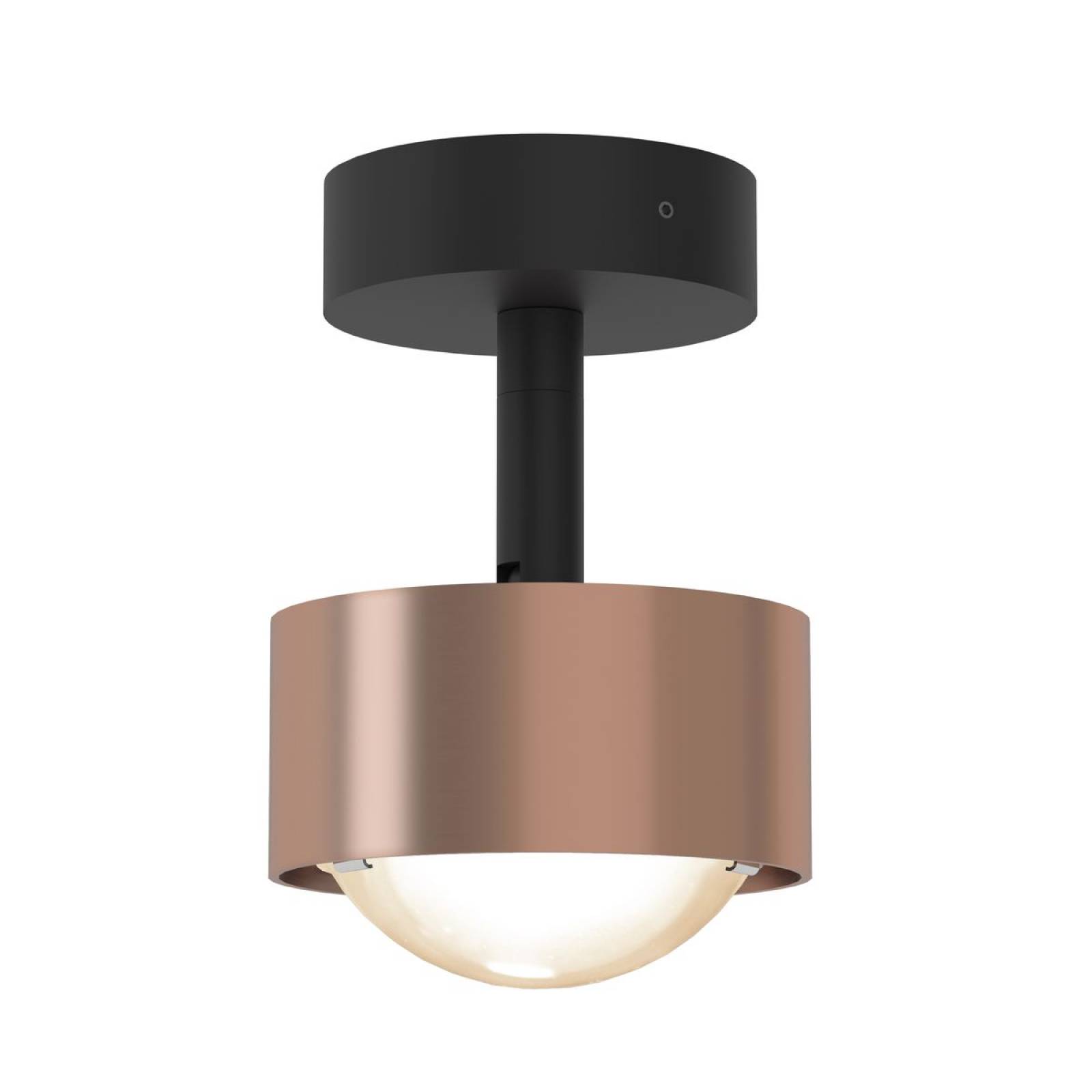 Top Light Puk! 80 Avantgarde Turn Down Deckenleuchte 8W dimmbar, Kupfer /Schwarz matt