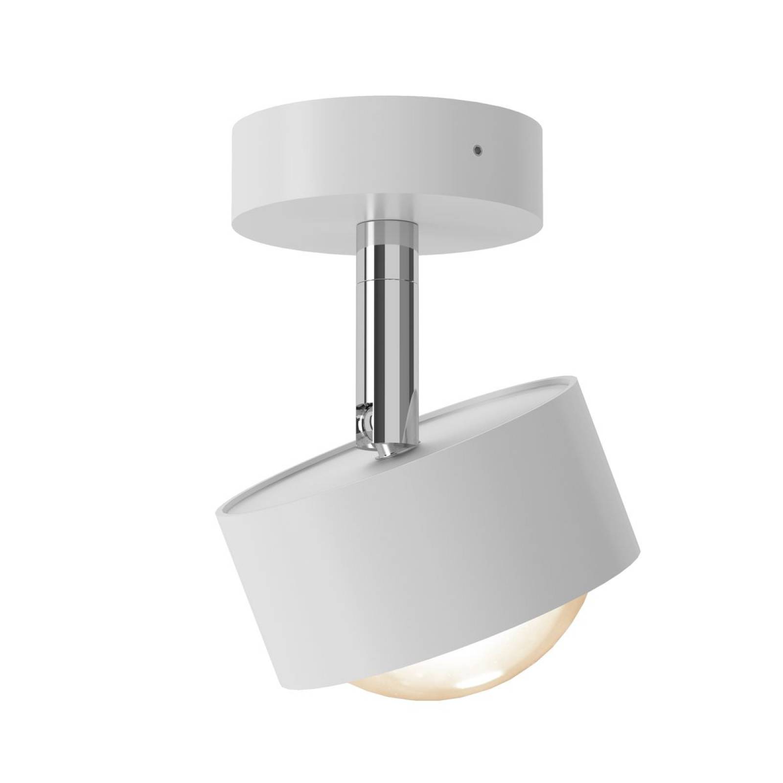 Top Light Puk! 80 Avantgarde Turn Down Deckenleuchte 8W dimmbar, Wei� matt/Chrom