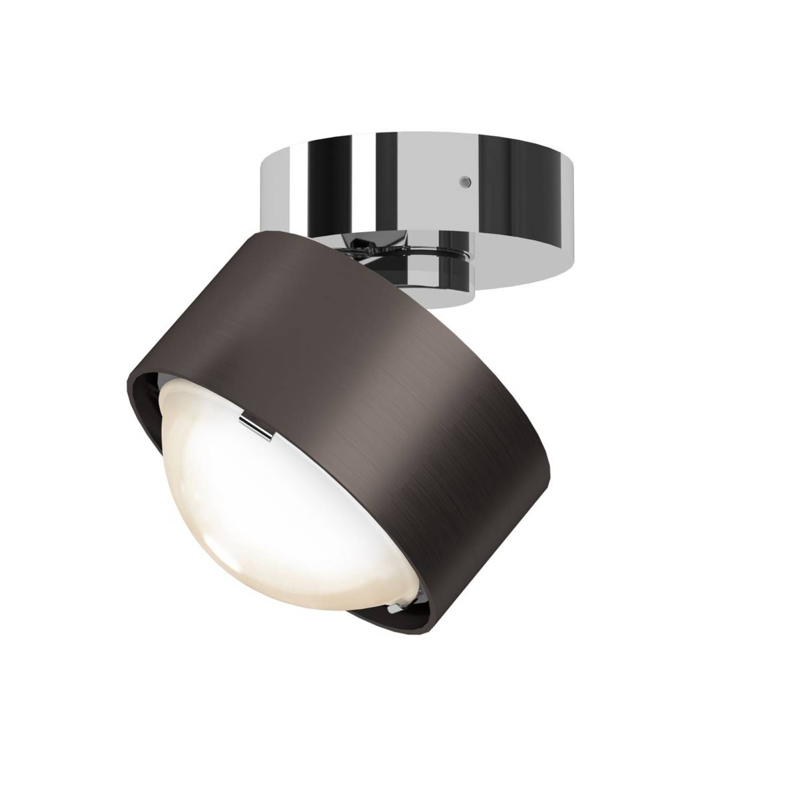 Top Light Puk! 80 Move Avantgarde Deckenleuchte 8W dimmbar, Black wood/Chrom