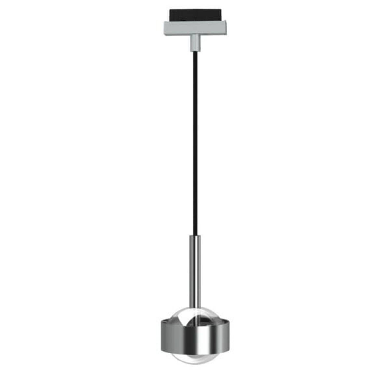 Top Light Puk Drop-Mini Track, 2700K, 2x8W, +1m, Chrom matt, Schwarz, Linse matt