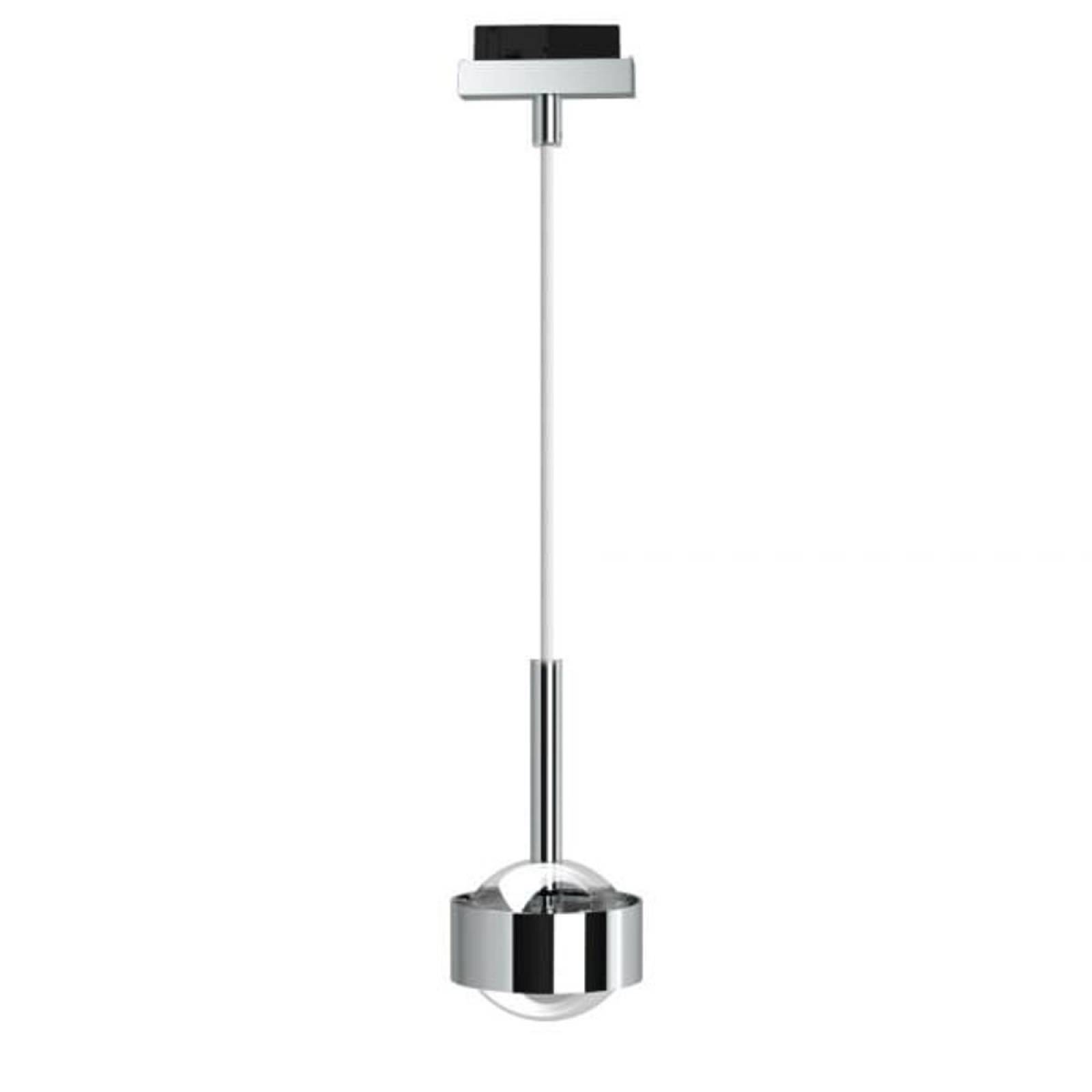 Top Light Puk Drop-Mini Track, 2700K, 2x8W, +2m, Chrom, Wei�, Glas