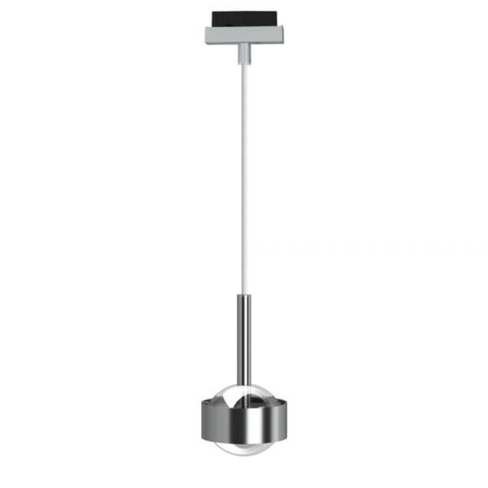 Top Light Puk Drop-Mini Track, 2700K, 2x8W, +3m, Chrom matt, Wei�, Linse klar