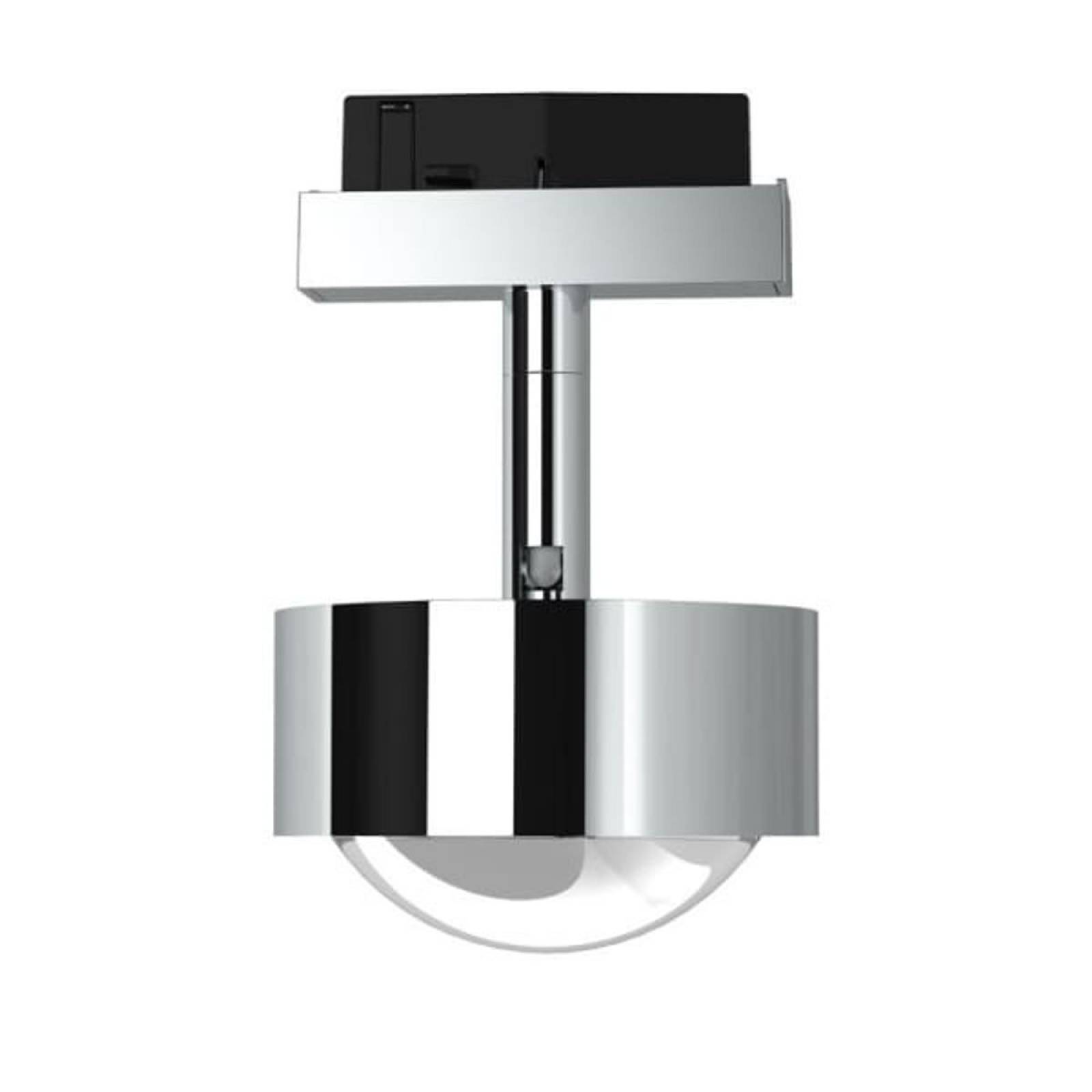Top Light Puk Turn-Mini Track, 600lm, 2700K, 8W, dreh-schwenkbar, Chrom, Glas