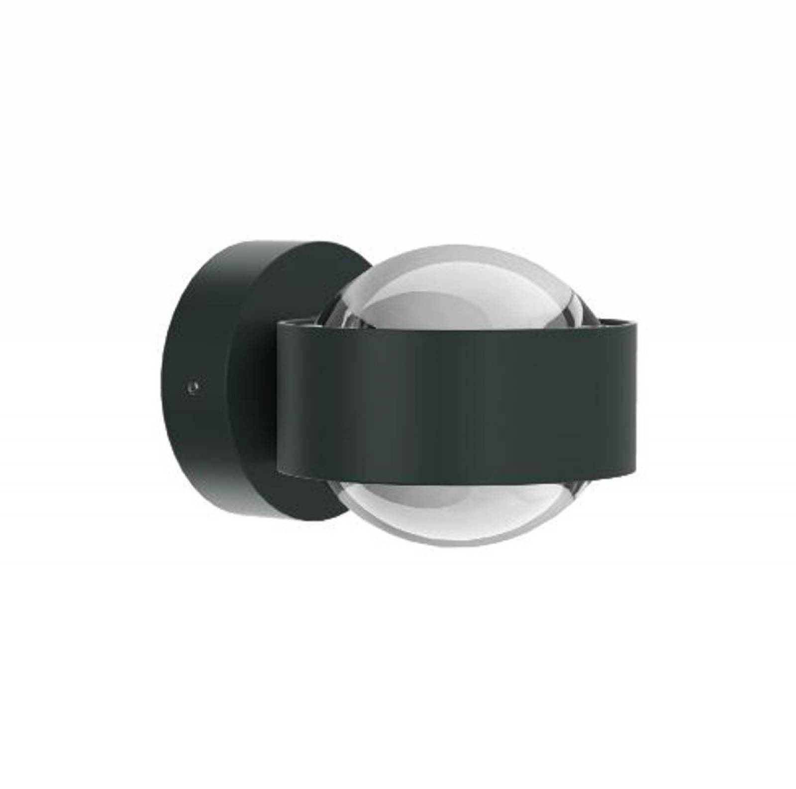 Top-Light Wandleuchte Puk MiniWall �80, Schwarz matt, 2x8W